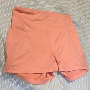 Peach yoga shorts